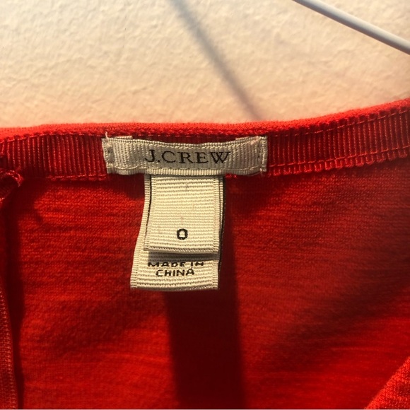 J. Crew Red Short Sleeve Dress Size 0 - Picture 3 of 4